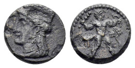 CYPRUS. Kition. Melekiathon.(Circa 392-362 BC). Ae.

Obv : Herakles in fighting stance right, holding club and bow, and with lion skin draped over arm...