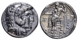 SELEUKID KINGS of SYRIA.Seleukos I Nikator. As satrap, 321-315 BC. Babylon.Tetradrachm.

Obv : Head of Herakles right, wearing lion skin.

Rev : ΦΙΛΙΠ...