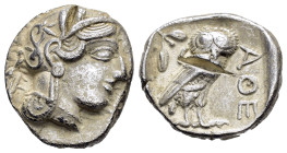 PHARONIC KINGS of EGYPT.Uncertain pharaoh.(Late 5th-mid 4th centuries BC).Tetradrachm.

Obv : Helmeted head of Athena right, with frontal eye.

Rev : ...
