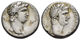 SELEUCIS & PIERIA. Antioch(?). Nero with Divus Claudius.(54-68). Tetradrachm.

Obv: NERO CLAVD DIVI CLAVD F CAESAR AVG GER.
Laureate head of Nero righ...