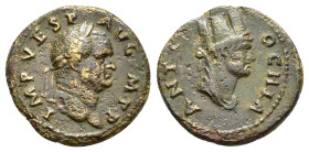 SYRIA. Seleucis and Pieria. Antioch. Vespasian.(69-79). Hexachalkon.

Obv : IMP VESP AVG P M T P.
Laureate head of Vespasian right.

Rev : ANTIOCHIA.
...