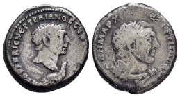 SELEUCIS & PIERIA. Antioch. Trajan.(98-117). Tetradrachm.

Obv : ΑVΤΟΚΡ ΚΑΙС ΝЄΡ ΤΡΑΙΑΝΟС СЄΒ ΓЄΡΜ ΔΑΚ.
Laureate head of Trajan right; club to right; ...