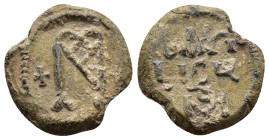BYZANTINE LEAD SEAL.(Circa 7th-11th Century).Pb.

Weight : 11.9 gr
Diameter : 22 mm
