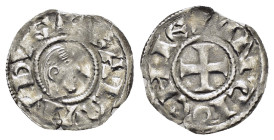 CRUSADERS. Antioch. Bohémond III.(1149-1163). BI Denier.

Obv : + BOANVNDVS.
Bare head right.

Rev : + ANTIOCHIA.
Cross pattée.
CCS 25.

Condition : N...