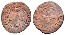 CILICIAN ARMENIA.Gosdantin I.(1298-1299).Sis.Kardez.

Obv : Gosdantin standing facing, holding sword and cross.

Rev : Cross with X at center.
AC 418....