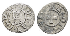 CILICIAN ARMENIA.Levon V.(1373-1393).Sis.Denier.

Obv : Crowned bust facing.

Rev : Cross pattée.
AC 500.

Condition : Nicely toned.Good very fine.

W...