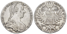 HOLY ROMAN EMPIRE. Maria Theresia.(1740-1780).Günzburg.Reichstaler.

Obv : M THERESIA D G R IMP HU BO REG.
Diademed, veiled and draped bust right.

Re...