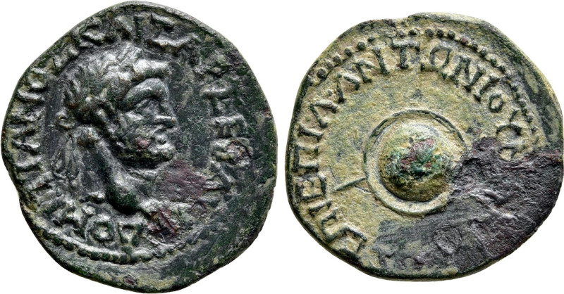 BITHYNIA. Koinon of Bithynia. Domitian (Caesar, 69-81). Ae. Lucius Antonius Naso...