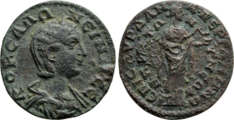 MYSIA. Pergamum. Salonina (Augusta, 254-268). Ae. Caius Aurelius Dama, magistrat...