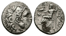 Kings of Thrace (Macedonian), Lysimachos. AR Drachm, 4.06 g 17.67 mm. In the name and types of Alexander III of Macedon. Magnesia ad Maeandrum, circa ...