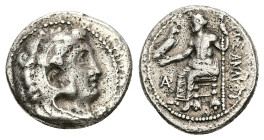 Kings of Macedon, Alexander III 'the Great'. AR Drachm, 4.01 g 16.81 mm. 336-323 BC. Arados mint. Struck under Menes, circa 325/4-324/3 BC. 
Obv: Head...