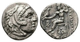 Kings of Macedon, Philip III Arrhidaios. AR Drachm,4.02 g 16.81 mm. 323-317 BC. In the name and types of Alexander III. Lampsakos mint. Struck under L...