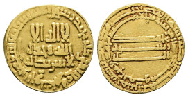 Islamic, Abbasid Caliphate. temp. Al-Rashid, 786-809 AD / 170-193 AH. AV, Dinar. 4.16 g. 19.10 mm.
Obv: Citing Amir Al-Amin Muhammad, son of the Calip...