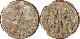 MEXICO. 50 Centavos, 1876-Zs S. Zacatecas Mint. NGC EF-45.
KM-407.8. Delivering a shimmering charm and appeal, this quite pleasing example is yet ric...