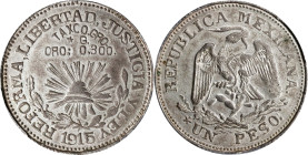 MEXICO. Guerrero. Taxco. Peso, 1915-GRO. PCGS AU-58.
KM-672. A wholesome near-Mint example of this popular Revolutionary type. Struck in an unusual m...