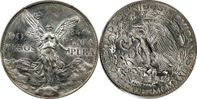 MEXICO. 2 Pesos, 1921-Mo. Mexico City Mint. PCGS AU-58.
KM-462. A delightful commemorative issued on the centennial of Mexican independence from Spai...
