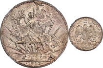 MEXICO. Peso, 1913. Mexico City Mint. NGC MS-62.
KM-453. This "Caballito" Peso from the penultimate year of production displays luscious cartwheel lu...