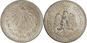 MEXICO. Peso, 1919-M. Mexico City Mint. PCGS AU-58.
KM-454. Displaying nice tone and wholesome details, this wonderful example is certain to command ...