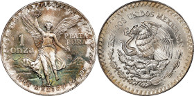 MEXICO. Onza, 1985-Mo. Mexico City Mint. PCGS MS-67.
KM-494.1. This dazzling Onza displays inky gray and seafoam green toning on its obverse, contras...