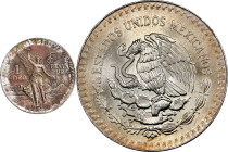 MEXICO. Onza, 1985-Mo. Mexico City Mint. PCGS MS-68.
KM-494.1. A dramatically toned Onza with vibrant blood orange and violent hues on its obverse. I...