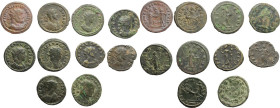 The Roman Empire. Multiple lot of ten (10) unclassified AE Antoniniani of 3rd century AD. From Claudius II to Diocletian. A very interesting lot, incl...