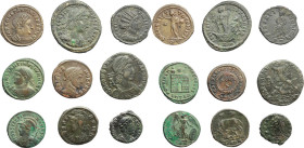 The Roman Empire. Constantine I and his family. Multiple lot of nine (9) unclassified AE coins: Constantine I, anonymous CONSTANTINOPOLIS, anonymous V...
