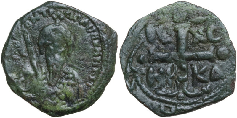 Antioch. Tancred, Regent (1101-1104, 1104-1112). AE Follis. D/ Bust of Tancred w...