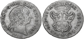 Carlo Emanuele III (1730-1773). Monetazione per la Sardegna. Reale nuovo 1770. MIR (Savoia) 962c; Sim. 49; Biaggi 827. MI. 2.77 g. 22.00 mm. qBB/BB.