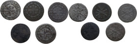 Carlo Emanuele III (1730-1773). Monetazione per la Sardegna. Lotto di quattro (4) monete da un soldo sardo: 1768, 1769, 1770, 1771. In aggiunta soldo ...