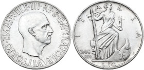 Vittorio Emanuele III (1900-1943). 10 lire 1936. Pag. 700; MIR (Savoia) 1133a. AG. 10.04 g. 27.00 mm. SPL+/qFDC.