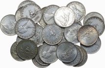 Lotto di trentuno (31) monete da 500 lire di tipologia e date differenti. AG.