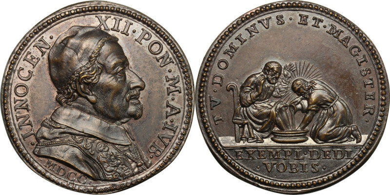 Innocenzo XII (1691-1700), Antonio Pignatelli. Medaglia 1700 per la Lavanda. D/ ...