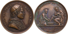 Pio IX (1846-1878), Giovanni Mastai Ferretti. Medaglia A. V per la Lavanda. D/ PIVS IX PONT MAX ANNO V. Busto a destra con cappellino mozzetta e stola...