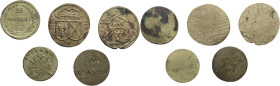 Lotto di cinque (5) pesi monetali di differenti aree, fine XVIII-XIX sec. OT.