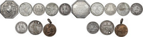 Miscellaneous. Lot of eight (8) coins from the world: France, Germany, Italy, Switzeland. AR, AE, NI.