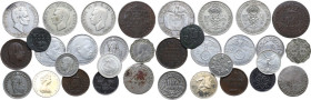 Miscellaneous from the world. Lot of seventeen (17) coins to be sorted. AR, AE, NI.