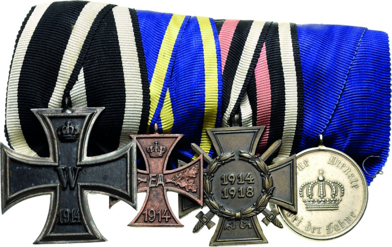 Ordensspangen
Spange mit 4 Auszeichnungen Preußen- Eiserne Kreuz 1914, 2. Klass...