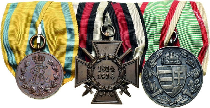 Ordensspangen
Spange mit 3 Auszeichnungen Sachsen- Friedrich- August- Medaille ...