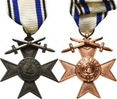 Orden deutscher Länder Bayern
Militärverdienstkreuz des MVO, 3. Klasse mit Schwertern Verliehen 1913/1918. 3. Form am neuen Band. Bronze, 51 x 42 mm,...