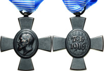 Orden deutscher Länder Bayern
König Ludwig Kreuz Verliehen 1916-1918. Am Band. Bronze, geschwärzt. 46,0 x 40,0 mm, 21,7 g. Dazu Verdienstkreuz für 20...