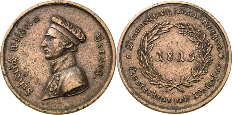 Orden deutscher Länder Braunschweig
Waterloo-Medaille Verliehen 1818. Bronze. O...