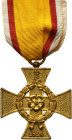 Orden deutscher Länder Lippe-Detmold
Kriegsverdienstkreuz 1914 Verliehen 1914/1918. Am Band für Kämpfer. Bronze, vergoldet, 40 x 40 mm, 19,83 g OEK 1...