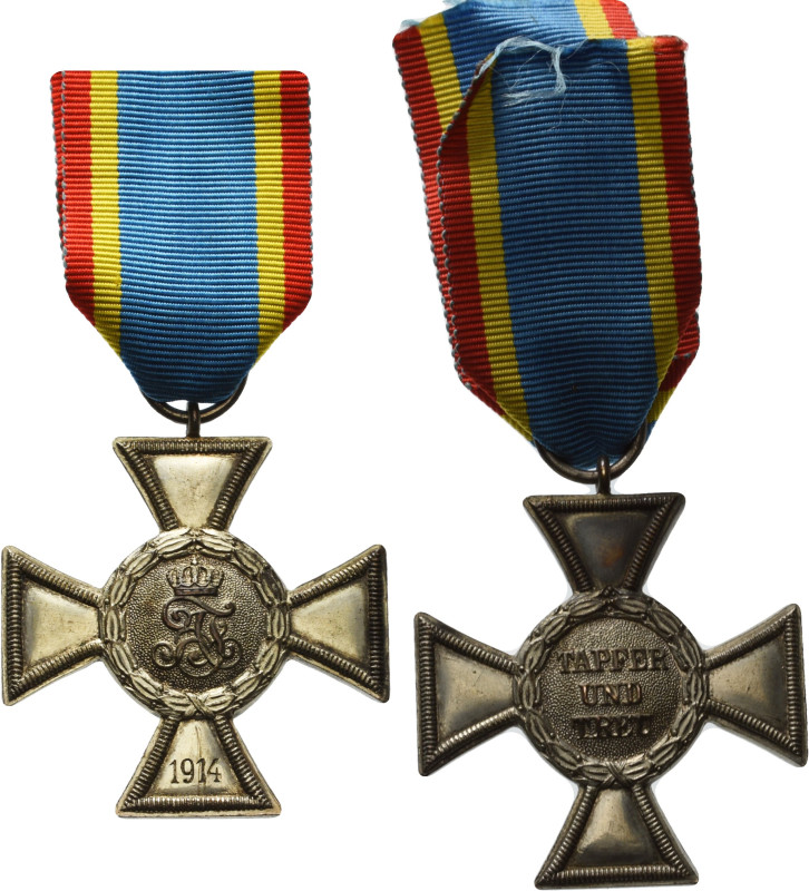 Orden deutscher Länder Mecklenburg-Strelitz
Kreuz für Auszeichnung im Kriege 19...