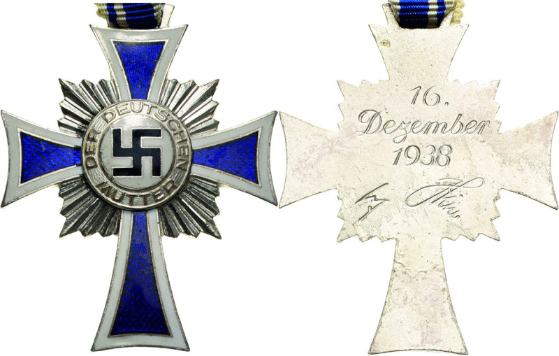Orden des Dritten Reiches
Mutterkreuz, 2. Stufe, 2. Form Verliehen 1939/1944. A...