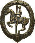 Orden des Dritten Reiches
Deutsches Reiterabzeichen 3. Klasse in Bronze Verliehen 1930/1945. Bronze, 52,0 x 41,0 mm, 17,25 g. Hersteller L. Chr. Laue...