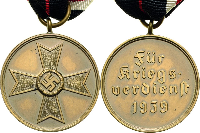 Orden des Dritten Reiches
Kriegsverdienstmedaille Verliehen 1940/1945. Am Band....