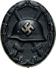 Orden des Dritten Reiches
Verwundetenabzeichen in Schwarz Verliehen 1940/1945. Eisen geschwärzt, 44 x 36 mm, 8,38 g. Dazu das Besitzzeugnis eines Obe...