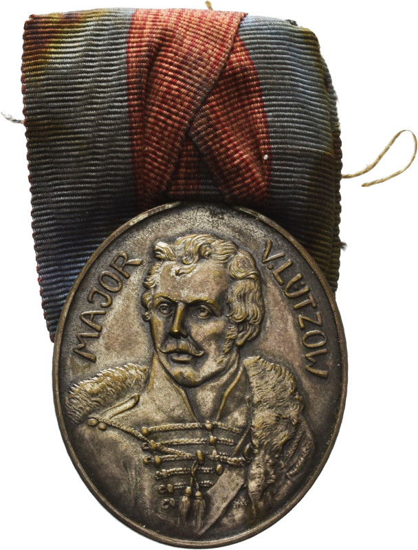 Regimente
Preußen Versilberte Bronzemedaille 1913. Erinnerungsmedaille "Major v...