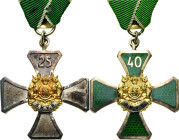 Auszeichnungen deutscher Kriegervereine
Sächsischer- Militär- Vereins- Bund Ehrenkreuz für 40- jährige Bundeszugehörigkeit, 2. Form ab 1923, am Band....