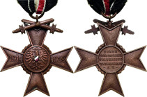 Auszeichnungen deutscher Kriegervereine
Ehrenbund Deutscher Weltkriegsteilnehmer e. V Ehrenkreuz 1914/1918. Mit Schwertern am Ring, am Band. Bronze, ...